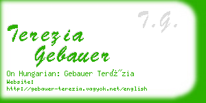 terezia gebauer business card